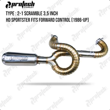 Sportster — Scrambler Snail Pipe · Silver