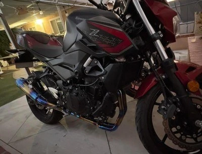 Kawasaki Ninja 400 / Z400 — Full System Installed · Blue