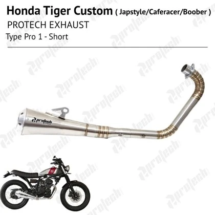 Honda GL / Tiger / Megapro — PRO1 Short · Silver