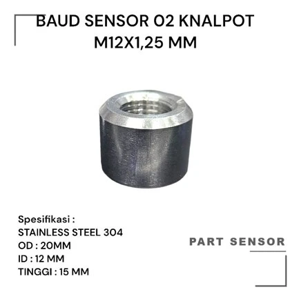 Sensor & Adaptor — Bung Sensor O2 M12 × 1.25 · Stainless — foto 2