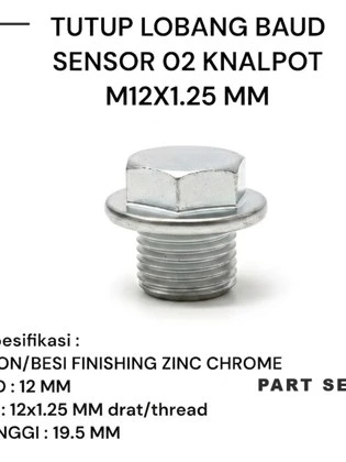 Sensor & Adaptor — Plug Sensor O2 M12 × 1.25 · Silver — foto 2