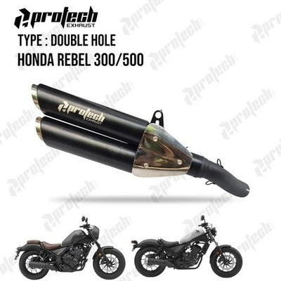 Honda Rebel — Double Hole — Slip-on · Black