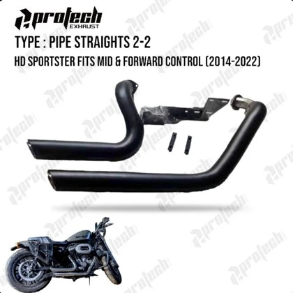 Sportster — Straight Pipe 2–2 · Black