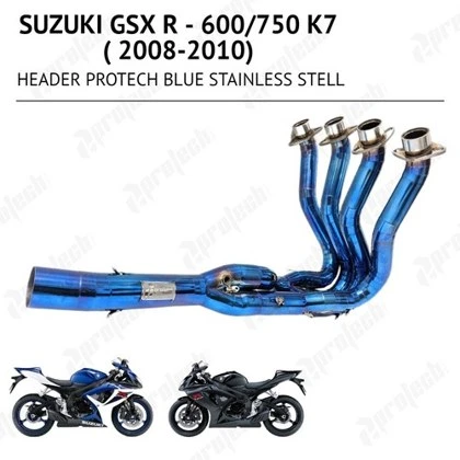 Suzuki GSX-R600 / 750 — Header 2008–2010 · Blue