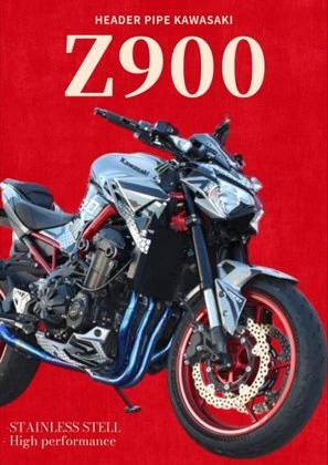 Kawasaki Z900 — Header Stainless · Silver