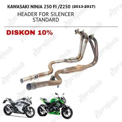Kawasaki Ninja 250 / Z250 — Header Slip-on Standard · Silver