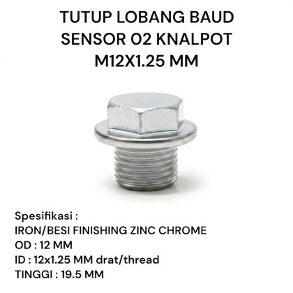 Sensor & Adaptor — Plug Sensor O2 M12 × 1.25 · Silver