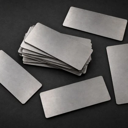 Material Titanium — Plat Titanium GR2 1 mm · 24 × 10 cm · Titanium