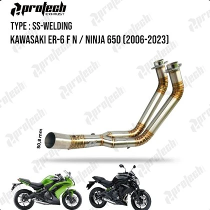 Kawasaki 650 — Header Stainless · Silver — foto 3