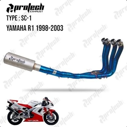 Yamaha R1 1998–2003 — SC-1 Full System · Blue — foto 2