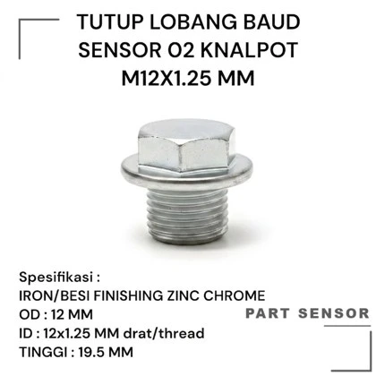 Sensor & Adaptor — Plug Sensor O2 M12 × 1.25 · Silver — foto 3