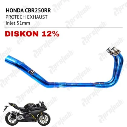 Honda CBR250RR — Header Stainless · Blue