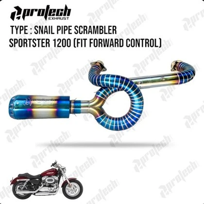 Sportster — Scrambler Snail Pipe · Blue
