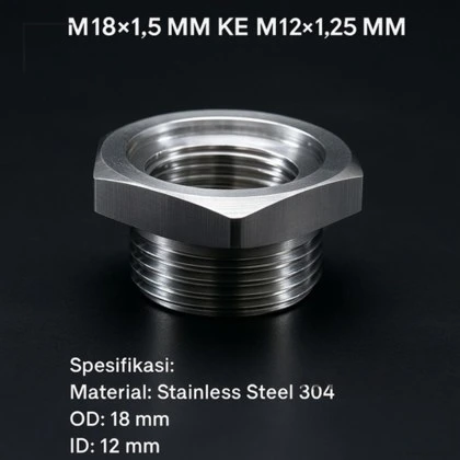 Sensor & Adaptor — Adaptor M18 × 1.5 ke M12 × 1.25 · Stainless — foto 3