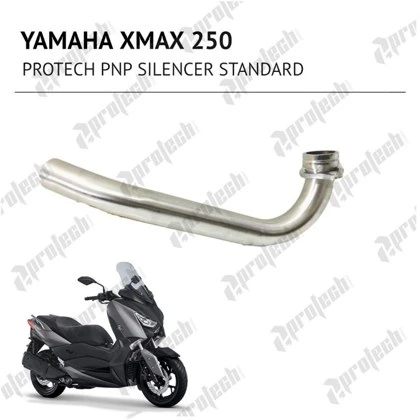 Yamaha XMAX — Header untuk Silencer Standard · Silver