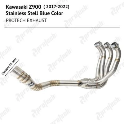 Kawasaki Z900 — Header Stainless · Silver — foto 3