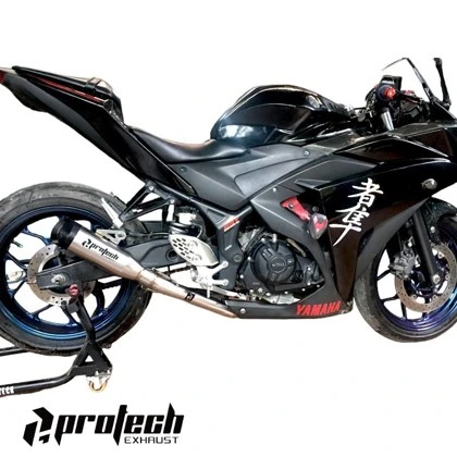 Yamaha MT25 / R25 — Full System Installed · Silver