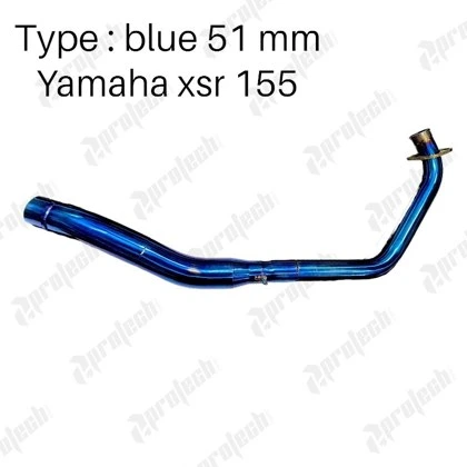 Yamaha XSR155 — Header Inlet 51 mm · Blue