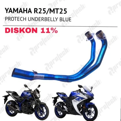 Yamaha MT25 / R25 — Header Underbelly · Blue